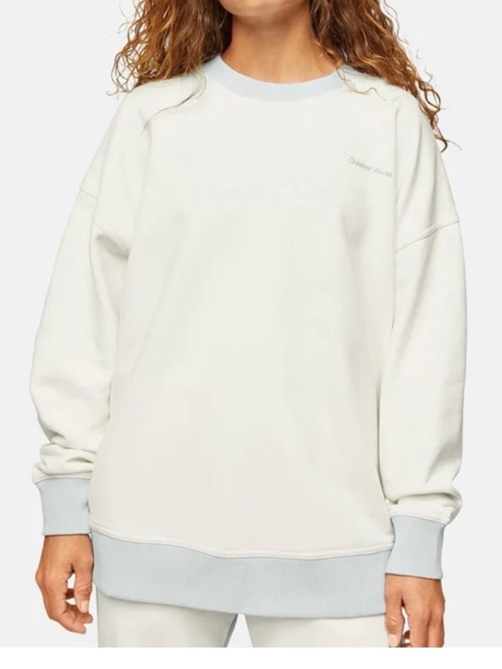 Outdoor Voices Cream Pullover Sweatshirt